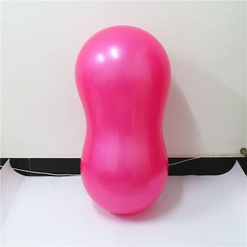 Yoga Ball, Exercise Pilates Peanut Ball, Fitness Balance Balls with Inflation Pump, Muscle Training,Birthing, Used in Hotels, Home, Yoga Studios/Pink in Saudi Arabia