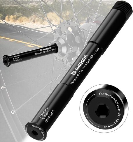 Bicycle Front Hubs Thru Axle Aluminum Alloy Quick Release Mountain Bike Front Fork Thru Axle Skewer for Rockshox Hubs, Black (15 x 100mm/ 110mm) in Saudi Arabia