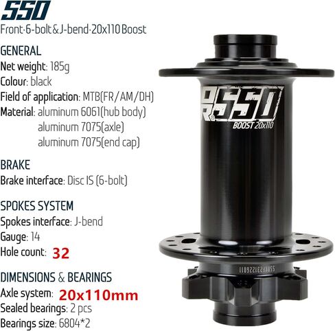 BestParts Boost MTB Front Hub 20x110mm 32 Hole,MTB Rear Hub 12x157mm Super Boost 32 Hole Thru Axle Disc Brake with HG Hub for FR/AM/DH Mountain Bike, Replacement for Shimano 8-11 Speed in Saudi Arabia
