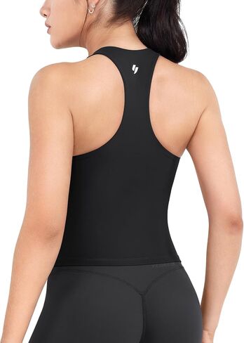 YEOREO Racerback Workout Tank Tops for Women Ackii U Neck Padded Camisole Tops Sleeveless Gym Yoga Shirts in Saudi Arabia