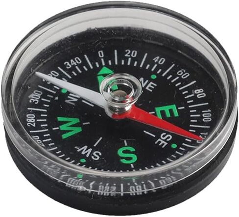 Black Compass - 1.77 Inches Waterproof Mini Accurate Compass for Camping Hiking Navigation in Saudi Arabia