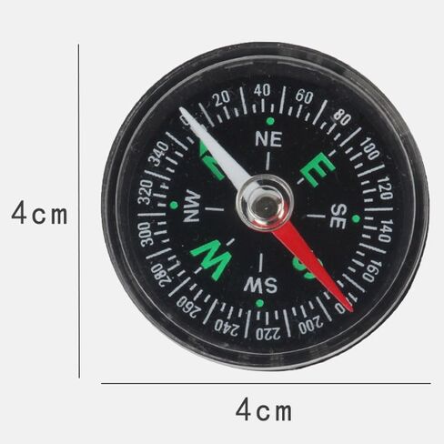 Black Compass - 1.77 Inches Waterproof Mini Accurate Compass for Camping Hiking Navigation in Saudi Arabia