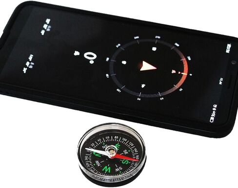 Black Compass - 1.77 Inches Waterproof Mini Accurate Compass for Camping Hiking Navigation in Saudi Arabia