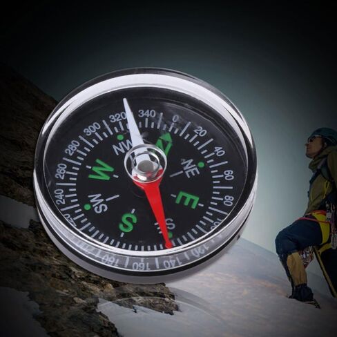 Black Compass - 1.77 Inches Waterproof Mini Accurate Compass for Camping Hiking Navigation in Saudi Arabia