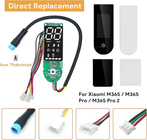 لوحة القيادة مع مجموعة غطاء للسكوتر الكهربائي M365 / M365 Pro/Pro 2، استبدال لوحة الدائرة لملحقات أجزاء السكوتر الكهربائي in Saudi Arabia