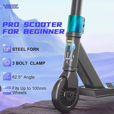 VOKUL Complete Pro Stunt Scooter للأطفال الأولاد والبنات والمراهقين حتى 6 سنوات هدية عالية الأداء لخدع الشارع Skatepark in Kuwait