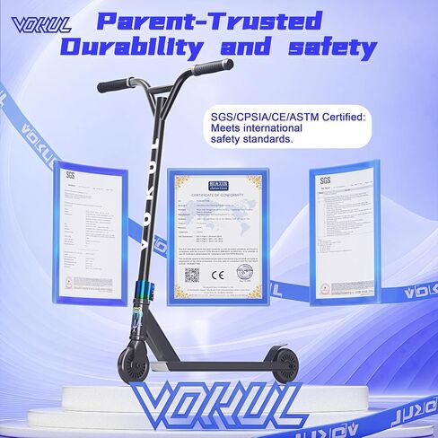 VOKUL Complete Pro Stunt Scooter للأطفال الأولاد والبنات والمراهقين حتى 6 سنوات هدية عالية الأداء لخدع الشارع Skatepark in Kuwait