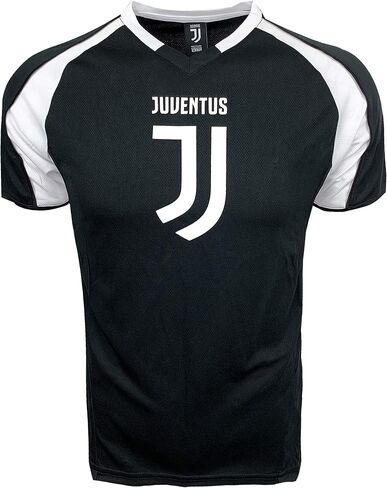 Icon Sports Compatible to Juventus Shirt, Licensed Black Poly Jersey Tee, for Adults in Saudi Arabia