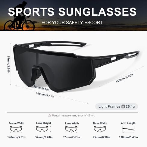 Polarized Sports Sunglasses,Youth Baseball Sunglasses for Men Women, Running,Fishing,Cycling Sun glasses in Saudi Arabia