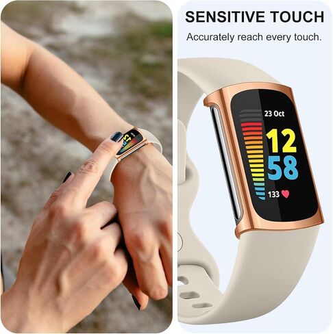 عبوة من 6 قطع لحافظة حماية الشاشة Fitbit Charge 6/5، ملحقات حماية كاملة وممتصة للصدمات من مادة TPU الناعمة الرفيعة للغاية in Kuwait