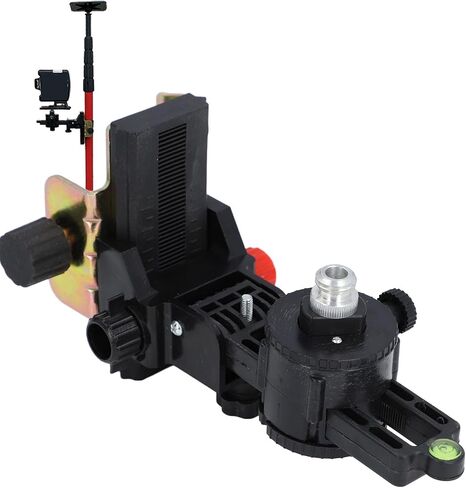 Fine Tuning Bracket Level Tool Adapter, 360 Degree Rotation Telescoping Pole Head, with Adjustable Opening Clip, for Telescopic Pole Holders in Saudi Arabia