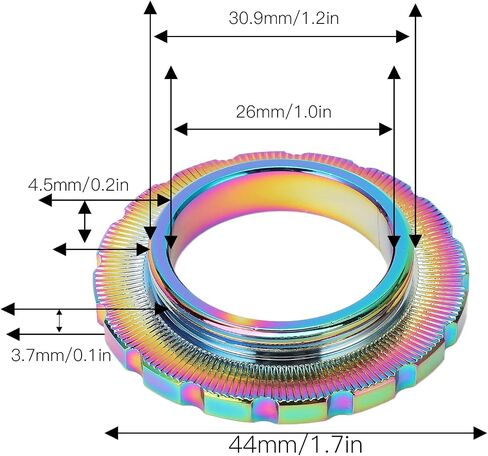 Centerlock Lockring Aluminum Alloy Disc Brake Adapter Wheelset Hub Shaft Disc Rotor Lock Ring(Multicolor) in Saudi Arabia