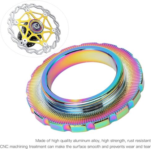 Centerlock Lockring Aluminum Alloy Disc Brake Adapter Wheelset Hub Shaft Disc Rotor Lock Ring(Multicolor) in Saudi Arabia