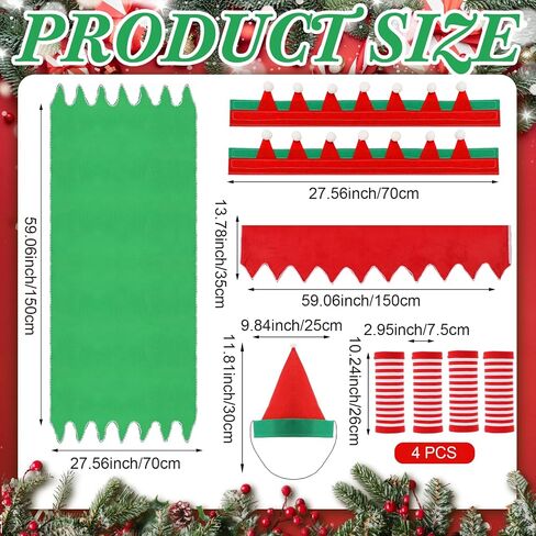 Soulchen 9 Pcs Christmas Horse Costume Accessory Set Costumes for Horses to Wear Include Soft Santa Horse Cape Halters Covers Adjustable Hat Rein Cover and Scarf for Xmas Holiday in Saudi Arabia