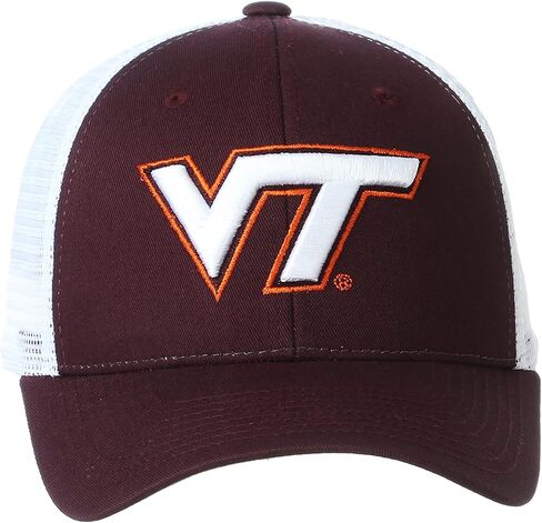 قبعة Virginia Tech Hokies الرجالية من Zephyr قابلة للتعديل، قبعة Big Rig، Virginia Tech Hokies Maroon، قابلة للتعديل in Saudi Arabia