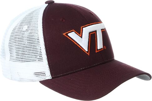 قبعة Virginia Tech Hokies الرجالية من Zephyr قابلة للتعديل، قبعة Big Rig، Virginia Tech Hokies Maroon، قابلة للتعديل in Saudi Arabia