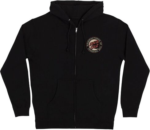 SANTA CRUZ Heavyweight Zip Up Hooded Sweatshirt MFG Moon Dot Skate Hoodie in Saudi Arabia