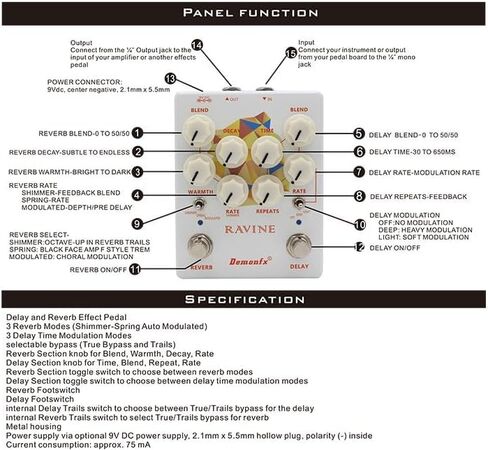 Demonfx RAVINE Reverb Delay العديد من خيارات المجموعة in Saudi Arabia