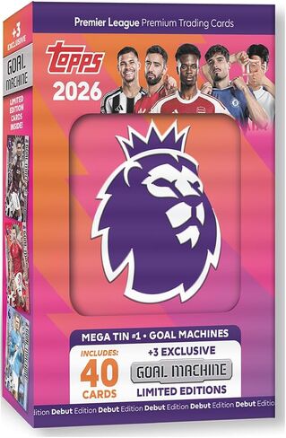 بطاقات الإصدار الأول من Topps Premier League لعام 2025 - علبة ميجا عشوائية (40 بطاقة + 3 بطاقات حصرية) in Saudi Arabia
