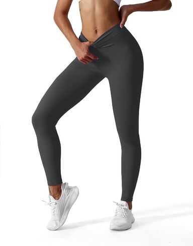 Women V Back Gym Leggings Scrunch Butt Lifting Biker Booty Tights High Waist Yoga Pants in Saudi Arabia