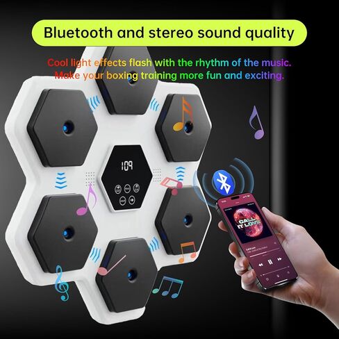 آلة الملاكمة الموسيقية، معدات ملاكمة بلوتوث ذكية مثبتة على الحائط للأطفال والكبار in Kuwait