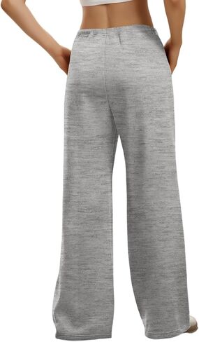 Wide Leg Sweatpants Women Baggy Low Rise Sweatpants Y2k Casual Comfy Lounge Sweatpants with Pockets Sweat Pants in Saudi Arabia