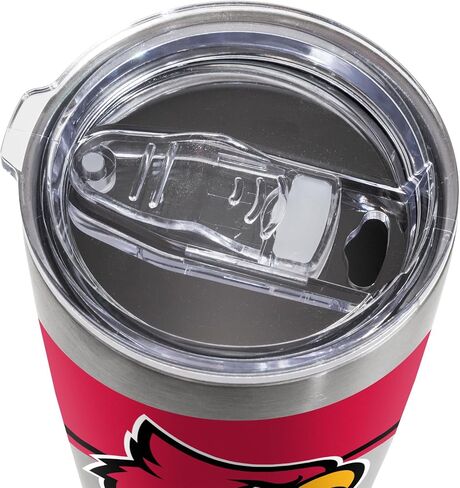 كوب من الفولاذ المقاوم للصدأ مع غطاء سعة 20 أونصة من Rico Industries NCAA Louisville Cardinals - رائع للقهوة أو الشاي أو الماء أو الكوكتيلات in Saudi Arabia