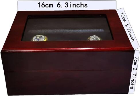 Football Championship Ring Set 5PCS with wooden boxes Commemorative Sports Fans Collectors - Celebrate Your Team's Victory, Own a Piece of History - Own a Piece of History! in Saudi Arabia