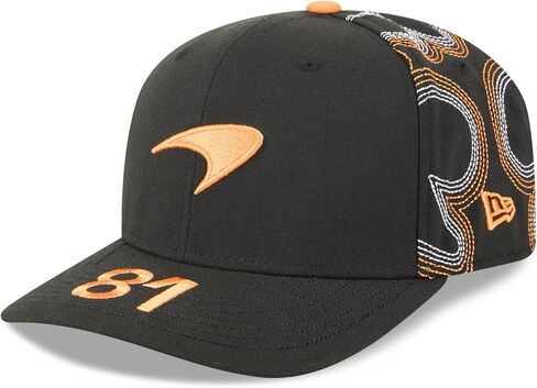فريق New Era McLaren F1، البضائع الرسمية لعام 2025، إصدار خاص من Austin Texas USA GP، قبعة بيسبول Oscar Piastri Drivers باللون الأسود in Saudi Arabia