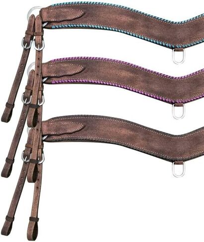 Showman Rough-Out Leather Tripping Collar w/Rawhide Wrapped Edges in Saudi Arabia