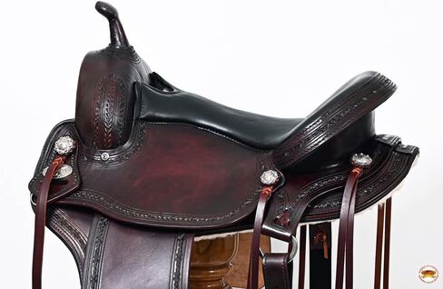 HILASON Western Horse Gaited Flex Trail American Leather Saddle | Treeless for Horses in Saudi Arabia