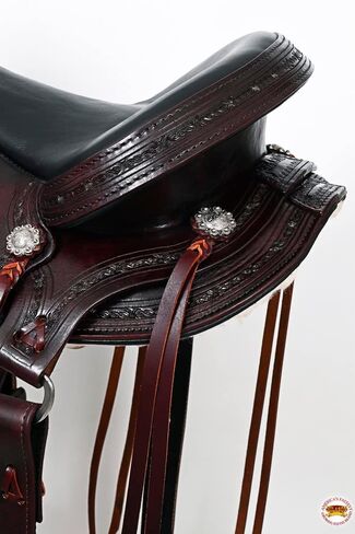 HILASON Western Horse Gaited Flex Trail American Leather Saddle | Treeless for Horses in Saudi Arabia