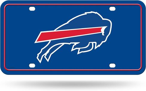 شعار فريق بافالو بيلز لكرة القدم NFL الأصلي الفريد من نوعه، علامة معدنية تلقائية مقاس 6 بوصة × 12 بوصة - رائعة للشاحنة/السيارة/سيارات الدفع الرباعي in Kuwait