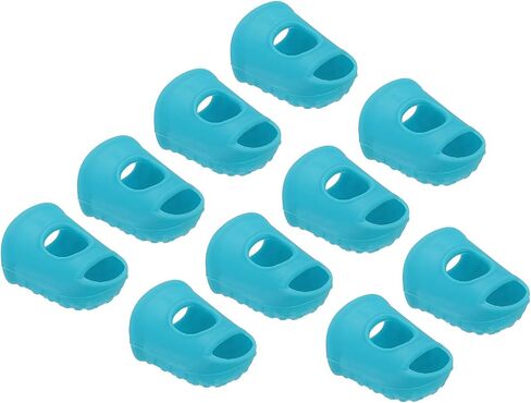 Finger Tips Anti Slip Fingertip Protector, 20 Pack 28mm Silicone Finger Guard for Paper Sorting Sewing Guitar Playing, Light Blue M Size in Saudi Arabia