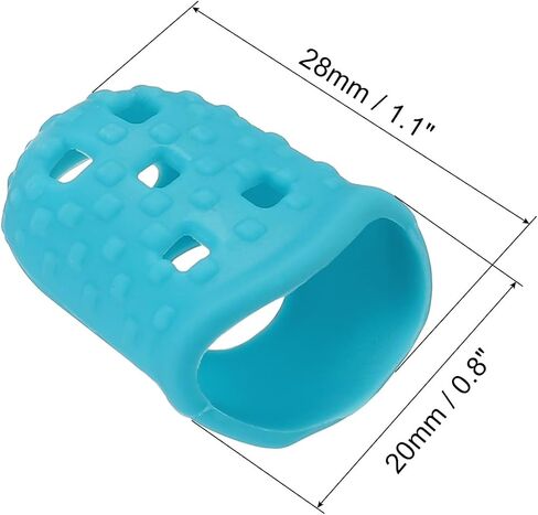 Finger Tips Anti Slip Fingertip Protector, 20 Pack 28mm Silicone Finger Guard for Paper Sorting Sewing Guitar Playing, Light Blue M Size in Saudi Arabia