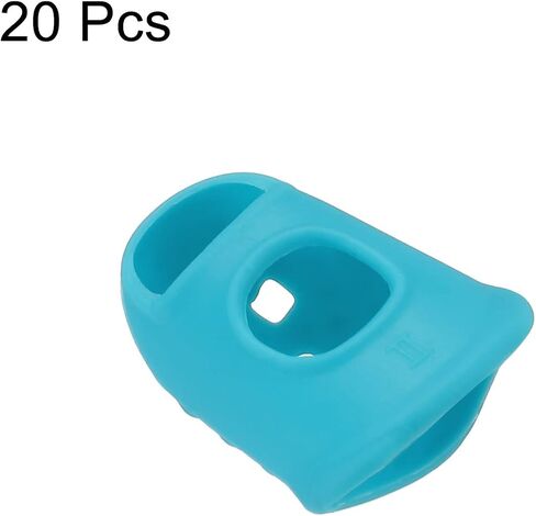 Finger Tips Anti Slip Fingertip Protector, 20 Pack 28mm Silicone Finger Guard for Paper Sorting Sewing Guitar Playing, Light Blue M Size in Saudi Arabia