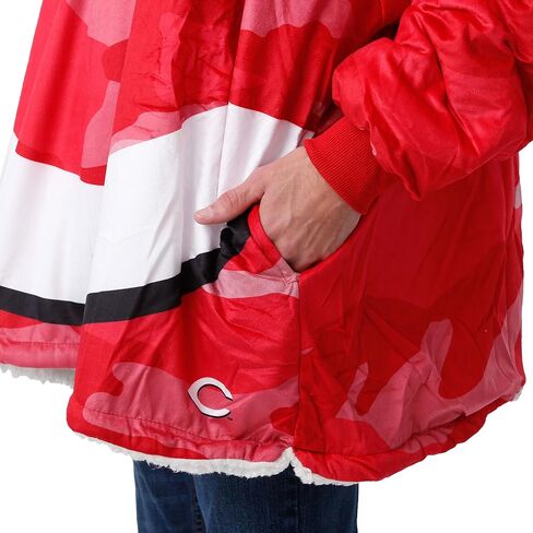 FOCO MLB Reversible Team Color Camo Hoodeez – Super Soft Oversized Hoodie with Team Logo and Pockets in Saudi Arabia