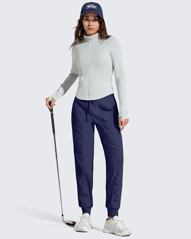 سراويل الركض النسائية G4Free Breezeline مع جيوب، سراويل رياضية خفيفة الوزن برباط للتمرين in Kuwait