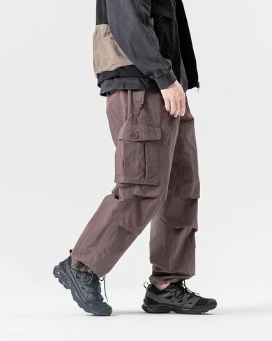 Unisex Parachute Cargo Pants Y2k–Quick Dry Joggers Lightweight Waterproof Baggy Hiking Fishing Work Pants for Outdoor in Saudi Arabia