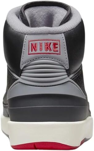 NIKE Big Kid's Jordan 2 Retro Black/Cement Grey-Fire Red (DQ8562 001) - 5 in Saudi Arabia