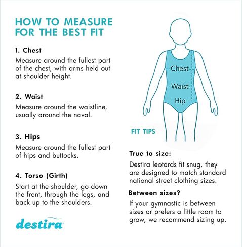 Destira Womens Blue Ocean Gymnastics Leotard Collection - Snug Performance Fit (Size Up for Comfort) - JUNIOR/ADULT Sizes in Saudi Arabia