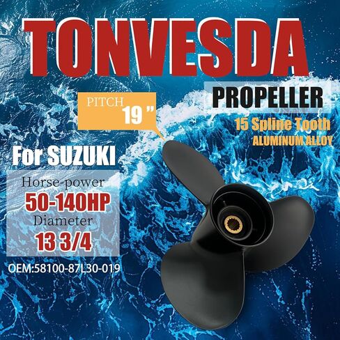 مروحة القارب لسوزوكي محرك خارجي الألومنيوم المروحة 50HP 60HP 70HP 90HP 100HP 115HP 140 HP,13 1/2x15 13 1/4x17 13x19 13 3/4x17 13 3/4x19 13 3/4x21 14x17 14x19,15 Spline الأسنان، ر in Kuwait