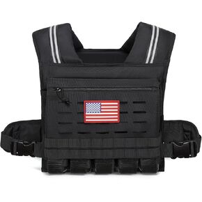 KRYLIX Adjustable Weighted Vest for Men and Women 40lbs Heavy Duty Workout Vest with Removable Iron Weights & Reflective Stripe for Strength Training Running Rucking and Calisthenics in Saudi Arabia