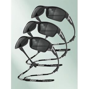 Sports Sunglasses for Men, Mens Sports Sun Glasses for Fishing Cycling Driving 3Packs in Kuwait
