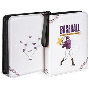 Football Card Binder 720 Pockets, Compatible with Panini, Topps Trading Card, Sport Card Album, Metal 3 Ring, Zipper, Transparent Sleeves, PU Cover, Black in Saudi Arabia