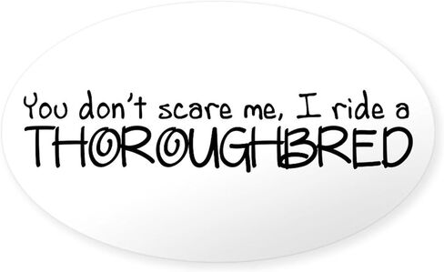 CafePress Thoroughbred Oval Car Bumper Sticker in Saudi Arabia