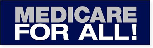 ملصق CafePress Medicare for All (ممتص الصدمات) مقاس 10 بوصة × 3 بوصة مستطيل من الفينيل ملصق للسيارة in Saudi Arabia