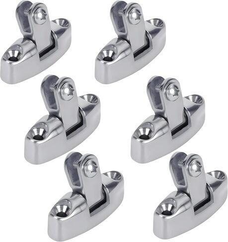 White Water - 2 Pack Bimini Top Adjustable Swivel Deck Hinges 316 Stainless Steel - Marine Hardware Boat Canopy Deck Mount Bracket Fitting w Rubber Pad and Screws Corrosion Resistant 6839S-2PK in Saudi Arabia