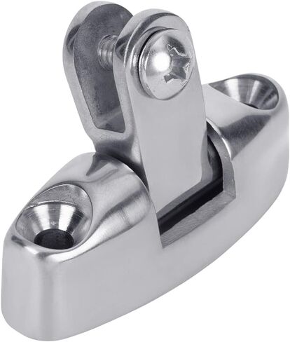 White Water - 2 Pack Bimini Top Adjustable Swivel Deck Hinges 316 Stainless Steel - Marine Hardware Boat Canopy Deck Mount Bracket Fitting w Rubber Pad and Screws Corrosion Resistant 6839S-2PK in Saudi Arabia