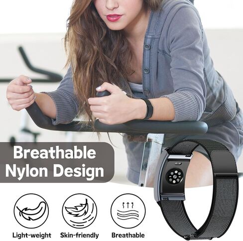 Vanet Nylon Bands Compatible with Amazfit Helio Straps for Men Women, Adjustable Soft Breathable Comfortable Replacement Straps for Amazfit Helio Fitness Tracker Bands in Kuwait